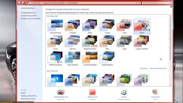 Changing Windows 7 Background Themes смотреть онлайн