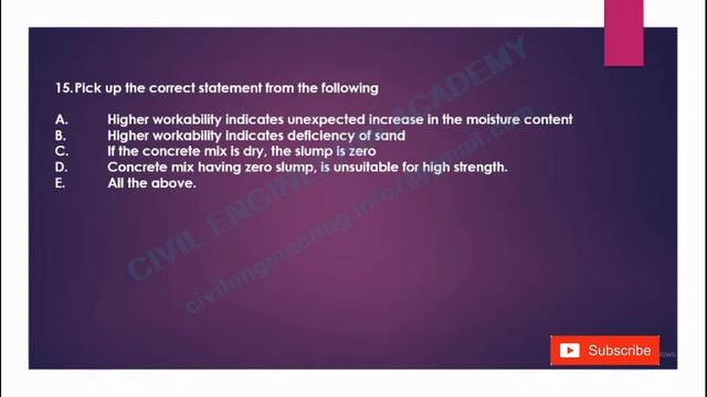 Concrete Technology MCQ Practice Questions for PSC lOKSEWA| PART 1| Important 30 MCQs | MCQs 1 to 3 смотреть онлайн