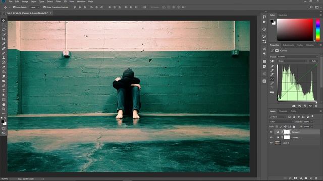 color gradient , cinematic look in Photoshop смотреть онлайн