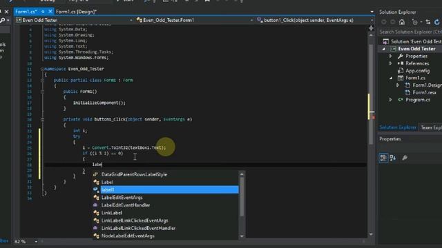 C# Odd and Even tester in Windows Form смотреть онлайн