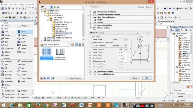 Archicad Doors and windows marker settings смотреть онлайн