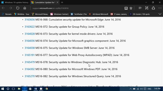 Patch tuesday security and stability fixes now available in Windows update june 14th 2016 смотреть онлайн
