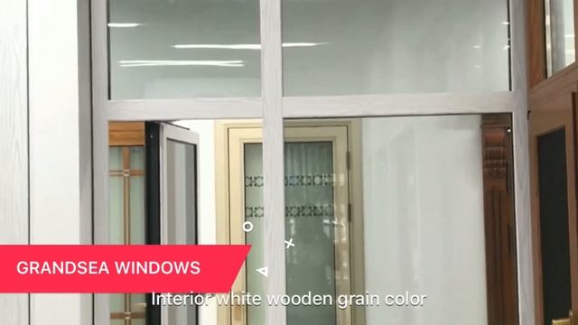 Thermal break grey color aluminum casement window double glass смотреть онлайн