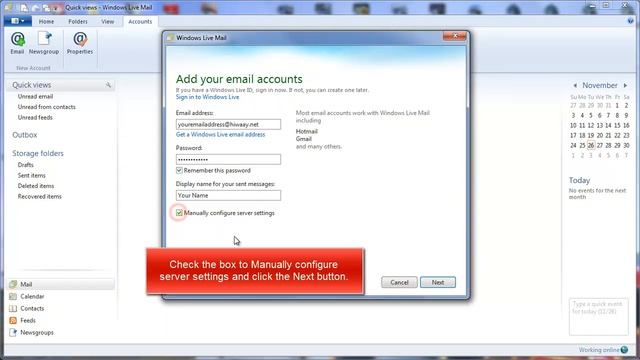 Windows Live Mail using IMAP and SMTP Authentication смотреть онлайн