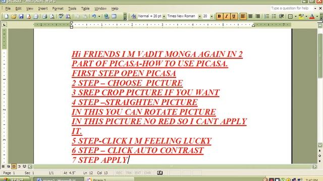 PICASA 2 -HOW TO USE PICASA. смотреть онлайн