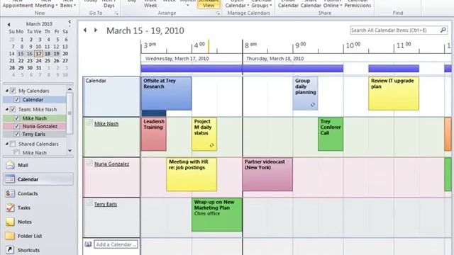 Outlook 2010 Team Calendar Group Schedule смотреть онлайн