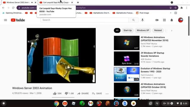 Windows Server 2003 intro has BSOD смотреть онлайн