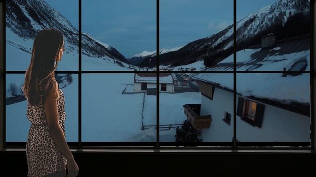 Window Scenery / Snowy Winter Dusk & Village / Beauty & Träumerei of R. Schumann. смотреть онлайн