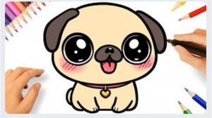 КАК НАРИСОВАТЬ МИЛОГО МОПСИКА В СТИЛЕ KAWAII ЛЕГКО 🐶