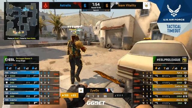CS:GO - Astralis vs. Team Vitality [Dust2] Map 1 - ESL Pro League Season 11 - Group A смотреть онлайн