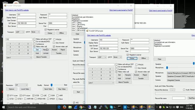 Test Blind Transfer feature with PortSIP VoIP SDK Sample project смотреть онлайн