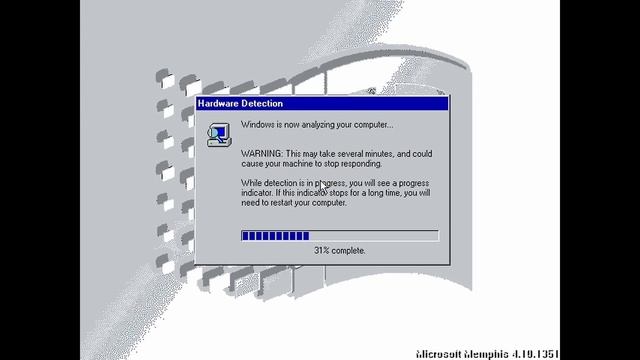 Installing Windows Memphis/Windows 98 build 1351 смотреть онлайн