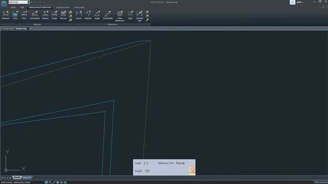 How To Measure An Angle In DWG FastView For Windows？