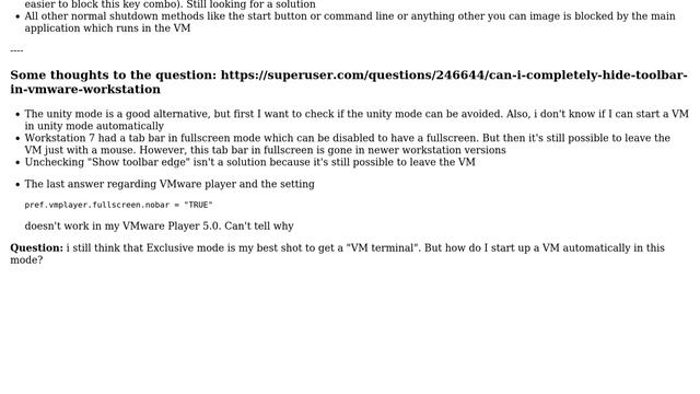 How can I start a VM automatically in Exclusive mode? смотреть онлайн