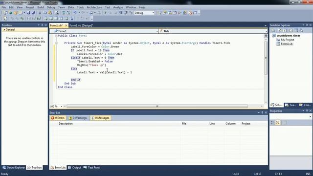 How to create Countdown Timer in vb.net смотреть онлайн