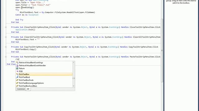 Microsoft Visual Basic 2010 Express: Basic Text Editor смотреть онлайн
