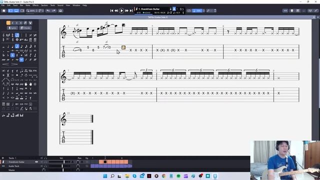 สอนแกะเพลง Guitar solo เพลง โต็ะริม บน Guitar pro 8 смотреть онлайн