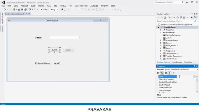 How to confirm on a confirm box after click submit button in windows application. смотреть онлайн