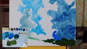 Рисую маслом как акварелью. 1 слой. Подмалевок.