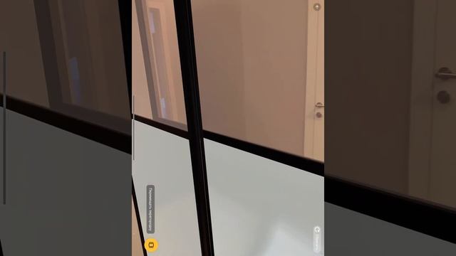 AR-визуализация межкомнатной перегородки с комбинированным наполнением дверей. смотреть онлайн