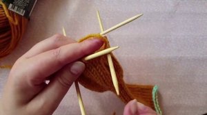 Простые двойные варежки спицами. Видеоурок