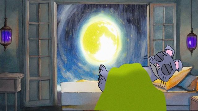 A full moon through an open window & its raining (sad/chill sepha. mix - 1Hour ASMR) смотреть онлайн