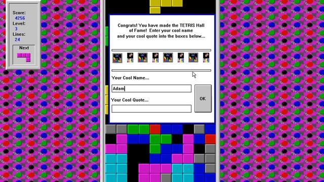 Tetris (Windows Entertainment Pack) with Windows wallpaper backgrounds. смотреть онлайн