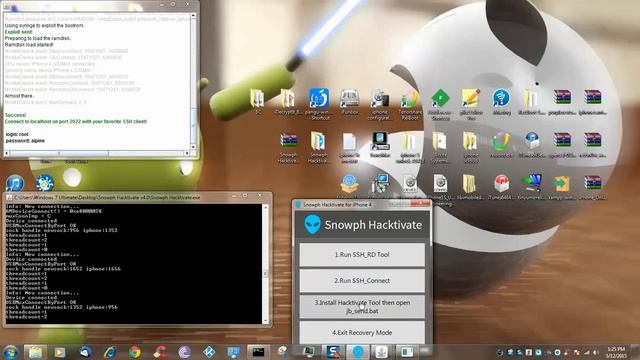 Unlock icloud Iphone 4 fast with "Snowph" simple tool смотреть онлайн