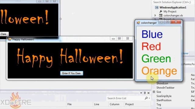 {VB.NET}∞Tutorial 19 - Happy Halloween Special!! (Change color of label from button) смотреть онлайн