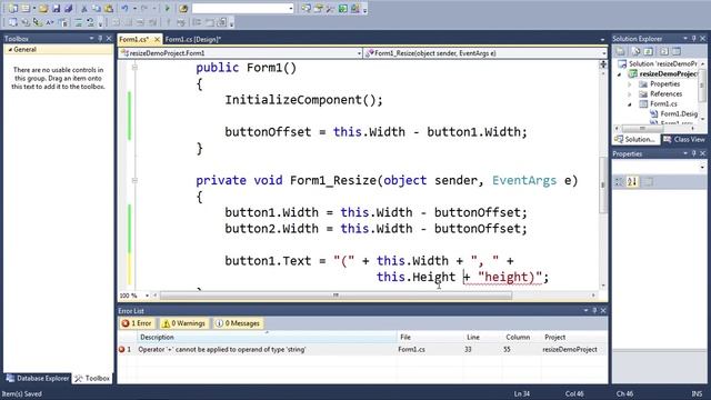 Object Properties and Resizing with Forms in C# смотреть онлайн