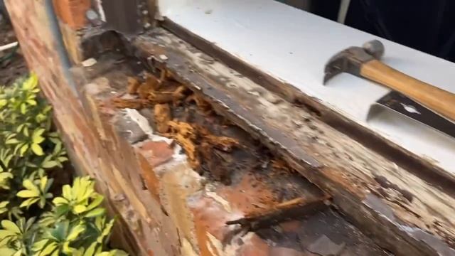 Rotten, Waterlogged Window Sill Must Be Removed And Replaced To Repair Casement Window смотреть онлайн