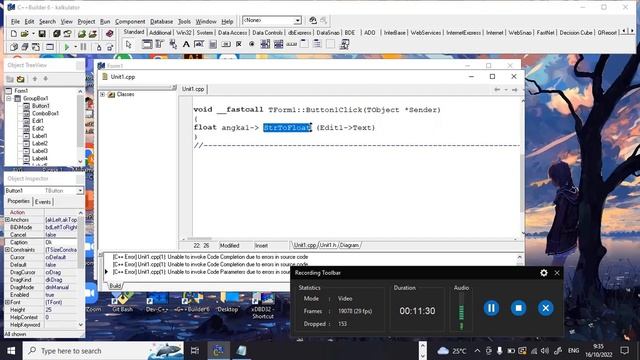 Tutorial GUI Borland C++ Builder 6 : ComboBox-Membuat Kalkulator смотреть онлайн