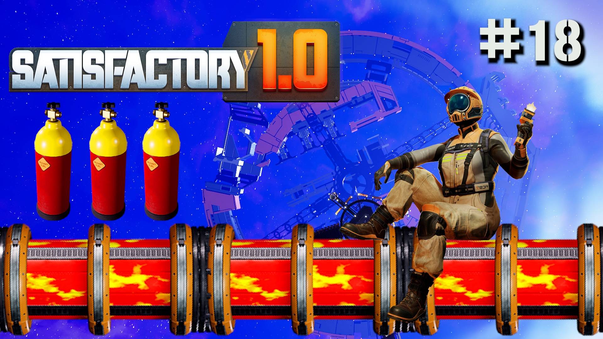 400+ ГЕНЕРАТОРОВ. 100000+ ЭНЕРГИИ. РАКЕТНОЕ ТОПЛИВО SATISFACTORY. №18 смотреть онлайн