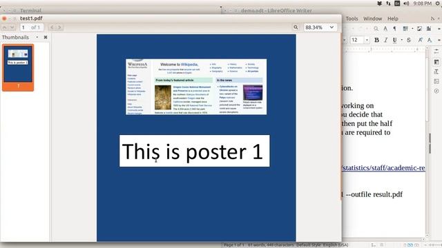 tutorial-- Merge two PDF and them side by side by pdfjam смотреть онлайн