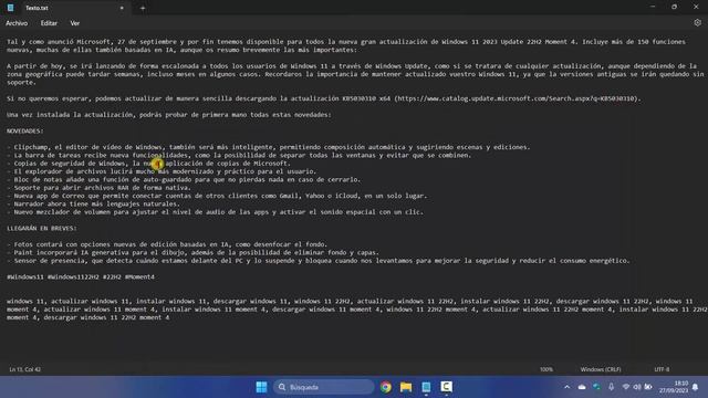 Ya disponible Windows 11 22H2 Moment 4 www.informaticovitoria.com смотреть онлайн