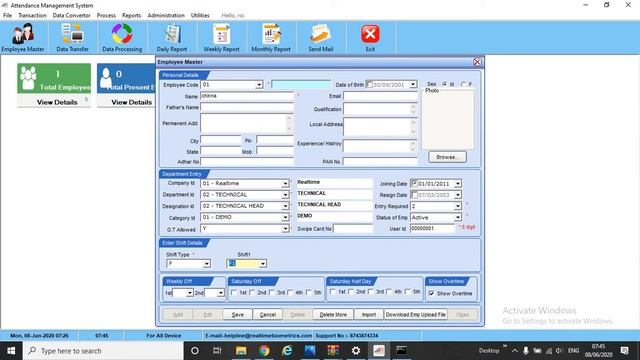 Realtime Biometric Software Demo in Tamil смотреть онлайн