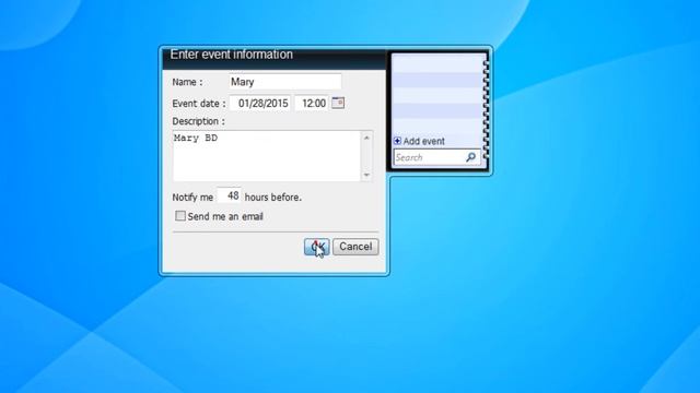 Events Manager Windows 7 Sidebar Gadget смотреть онлайн