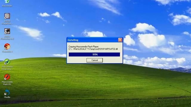 Installing Macromedia Flash Player on Windows XP смотреть онлайн
