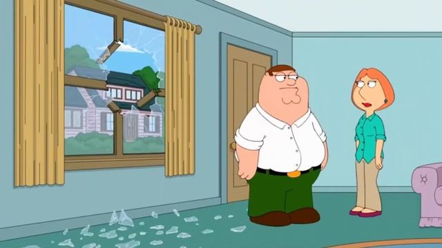 Family Guy - Peter throws Brian & Stewie off a window смотреть онлайн