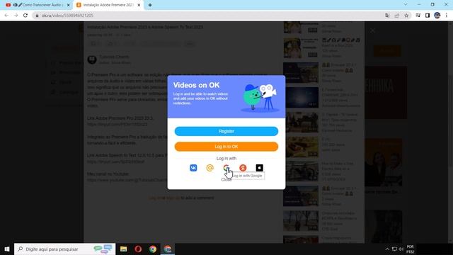 Como Logar e Acessar o OK.RU смотреть онлайн