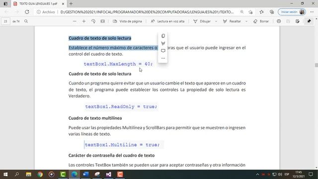 Propiedades de TextBox y control de Excepciones смотреть онлайн