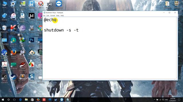 Shutdown Computer with using Bat file and Comment смотреть онлайн