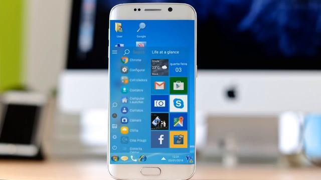 Essa launcher deixa seu celular igual ao Windows no PC смотреть онлайн