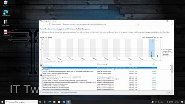 Windows 10 - Fehler analysieren mit der Zuverlässigkeitsanzeige |4K смотреть онлайн