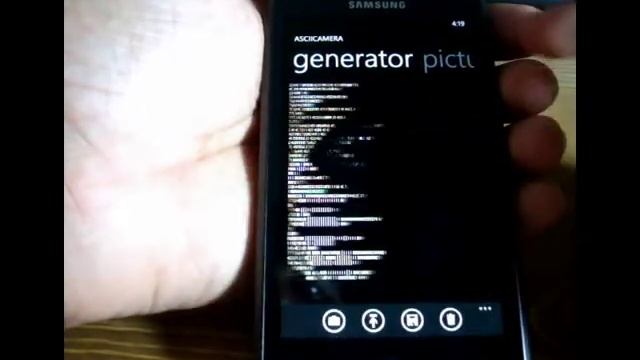 AsciiCamera - ASCII Art Photo Maker for Windows Phone 7 смотреть онлайн