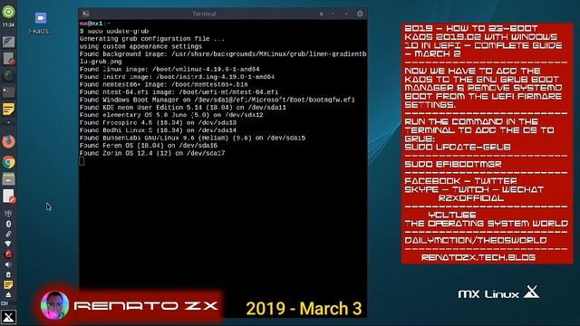 2019 - Removing systemd-boot & adding KaOS to the GRUB with the Command sudo update-grub - March 3 смотреть онлайн