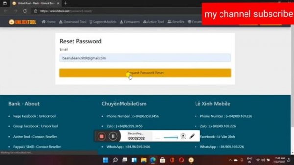 Unlock Tool Reset Password ! unlock tool id password
