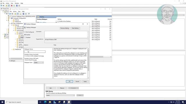 Deploy Desktop Background Wallpaper using Group Policy In Server 2022 смотреть онлайн