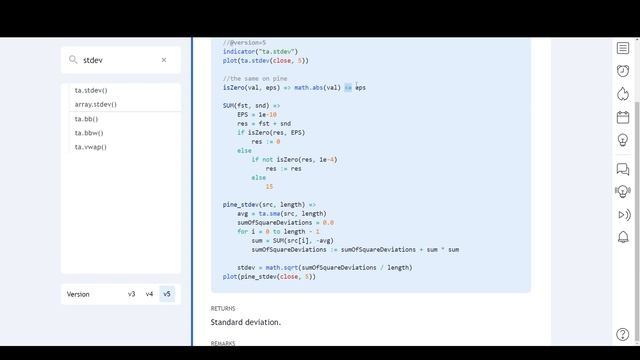 Standard Deviation Pine Script to Python - TradingView Indicators Algo Trading Numpy Pandas StDev смотреть онлайн