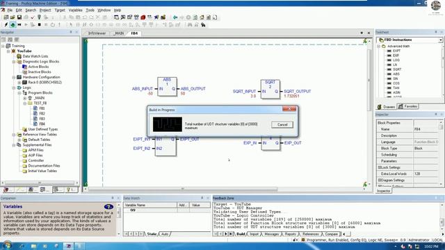 GE PLC Basic Function Block Diagram about advance math Exponential EXPT and EXP смотреть онлайн
